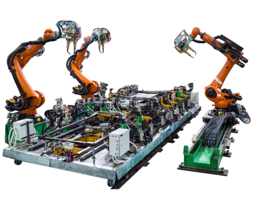 Robotic Welding Lines with Servo Track